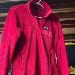 Patagonia Women’s Re-Tool Snap Funnel Neck Hot Pink Fleece Pullover Jacket Sz S
